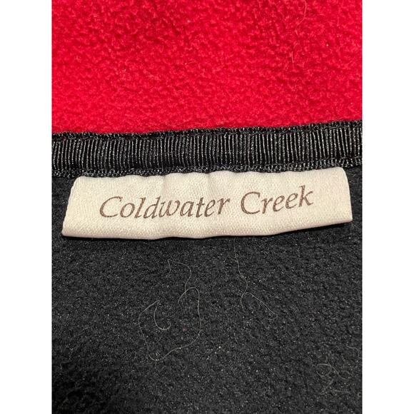Coldwater Creek Women's Size XL Fleece Jacket Quarter Zip Top Red Pullover - Picture 6 of 9